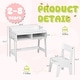 preview thumbnail 9 of 12, MDF Children's Study Desk And Chair Set With 2 Storage Compartments