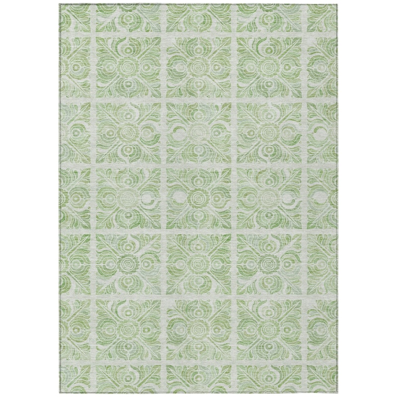 Machine Washable Indoor/ Outdoor Chantille Mosaic Rug