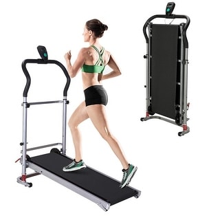 Mini Folding Manual Walking Treadmill, With Shock Absorption