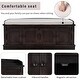preview thumbnail 21 of 28, Merax 4 Doors Storage Bench with Adjustable Shelves and Removable Cushion