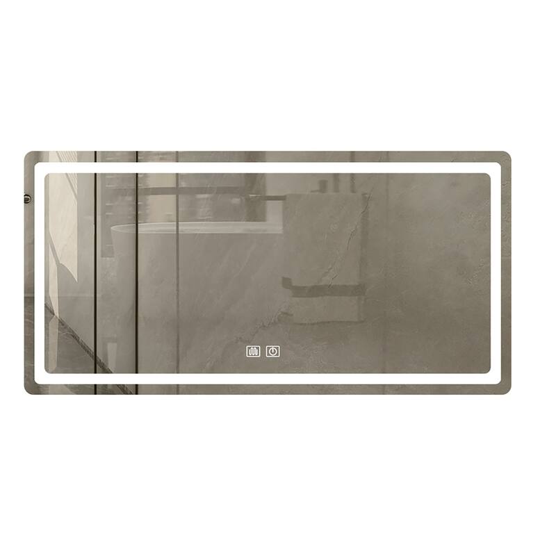 28/32/36/48/56 Inch Rectangular Frameless Anti-Fog Wall Mounted LED Bathroom Vanity Mirror