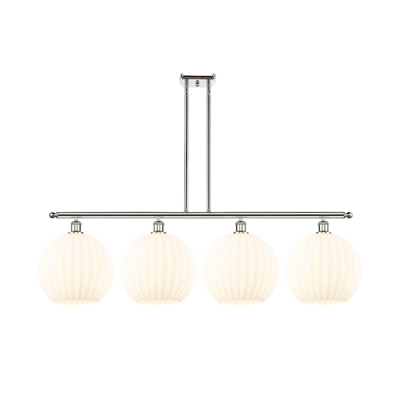 Innovations Lighting 516-4I-14-51-White Venetian-Indoor Pendant White - Polished Nickel / White Venetian
