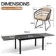 preview thumbnail 2 of 50, 5/7/11-Piece Set Outdoor Aluminum Extendable Patio Dining Set Rectangle Table with Rattan Chairs