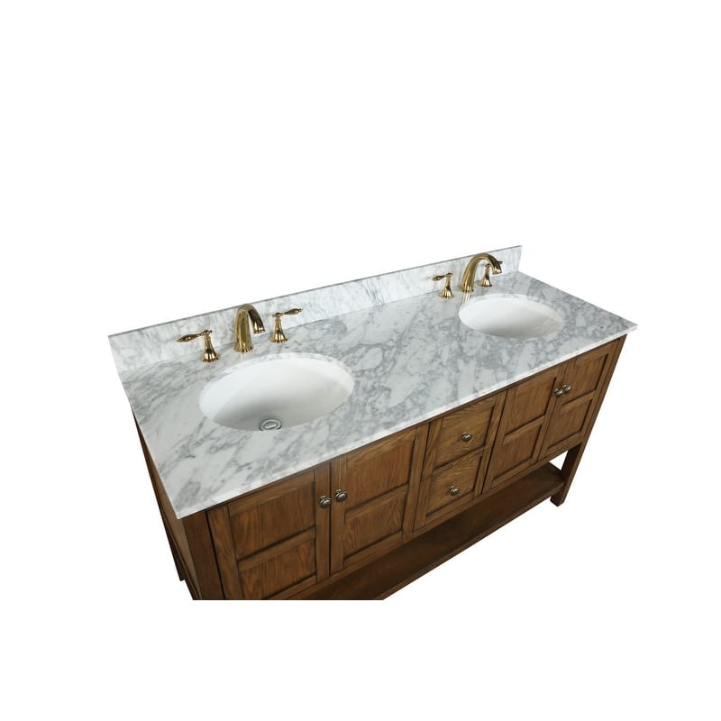Modern 60" Double Bathroom Vanity Sink - 60"x21.5"x35"