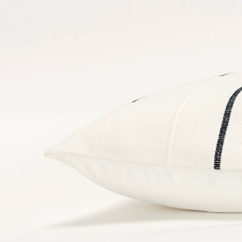 Rizzy Home Transitional Ivory Decorative Pillow Cover 14"x20"