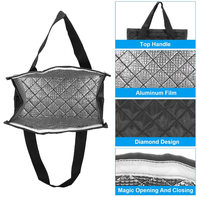 Lunch Box for Women/Men, Insulated Cooler Lunch Bag, 9.8x4.7x9.1 Inch