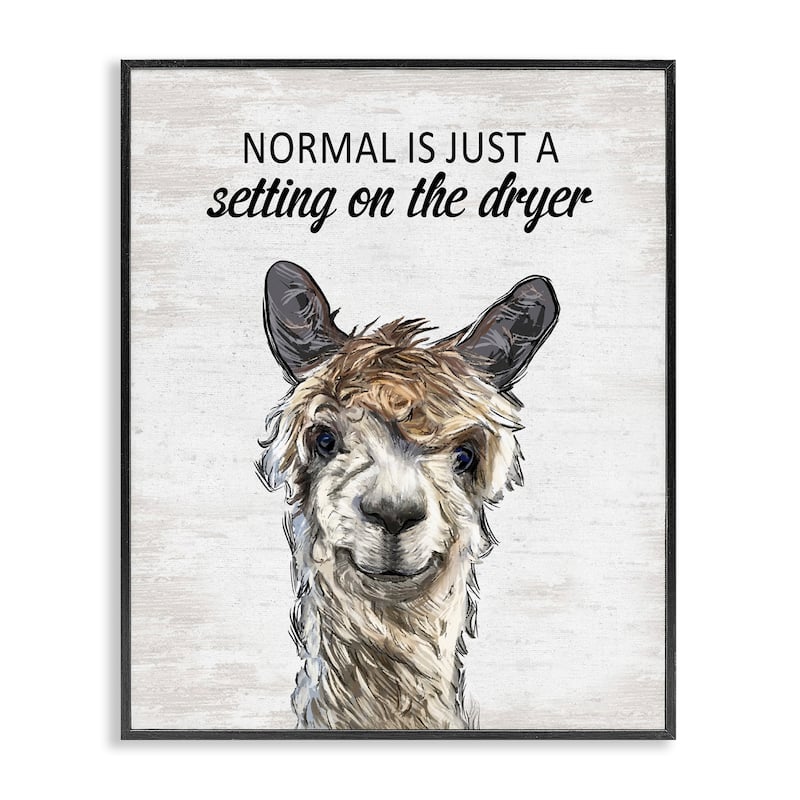 Stupell Normal is Just Dyer Setting Framed Giclee Art Design By Lettered and Lined - 11 x 14 - Black