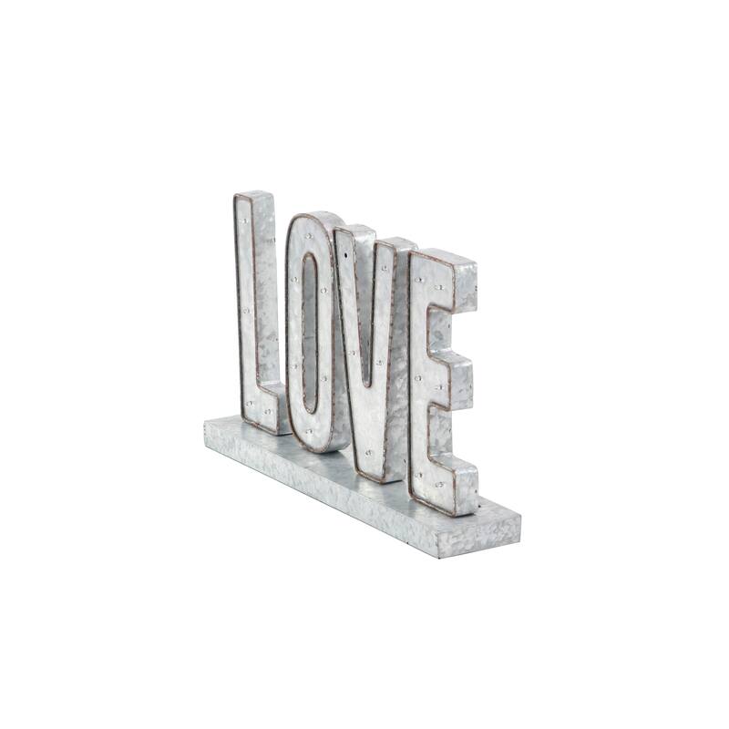 Grey Iron Farmhouse Decorative Sign 12 x 20 x 4 - 20 x 4 x 12