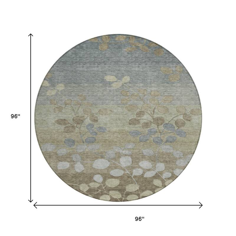 HomeRoots Floral Transitional Rectangle Outdoor Rug