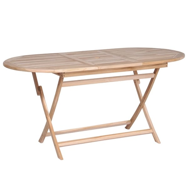 vidaXL Dining Table Solid Teak 63"x31.5"x29.5"
