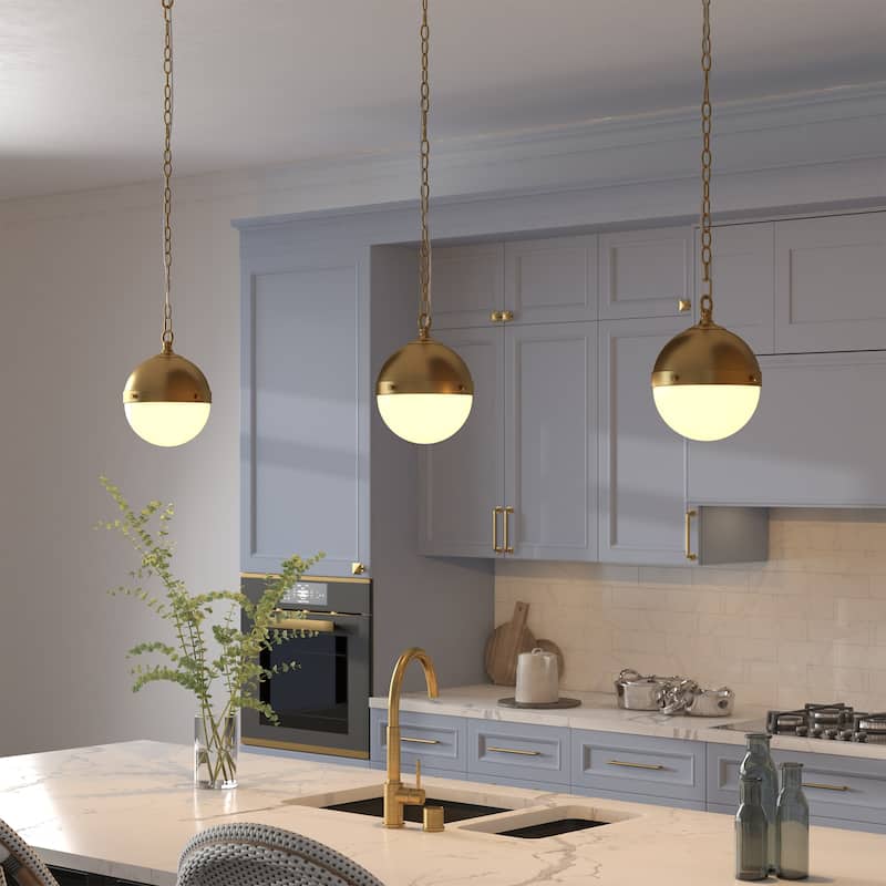 Aurora 9" Wide Pendant with Glass Shade - 9" Wide