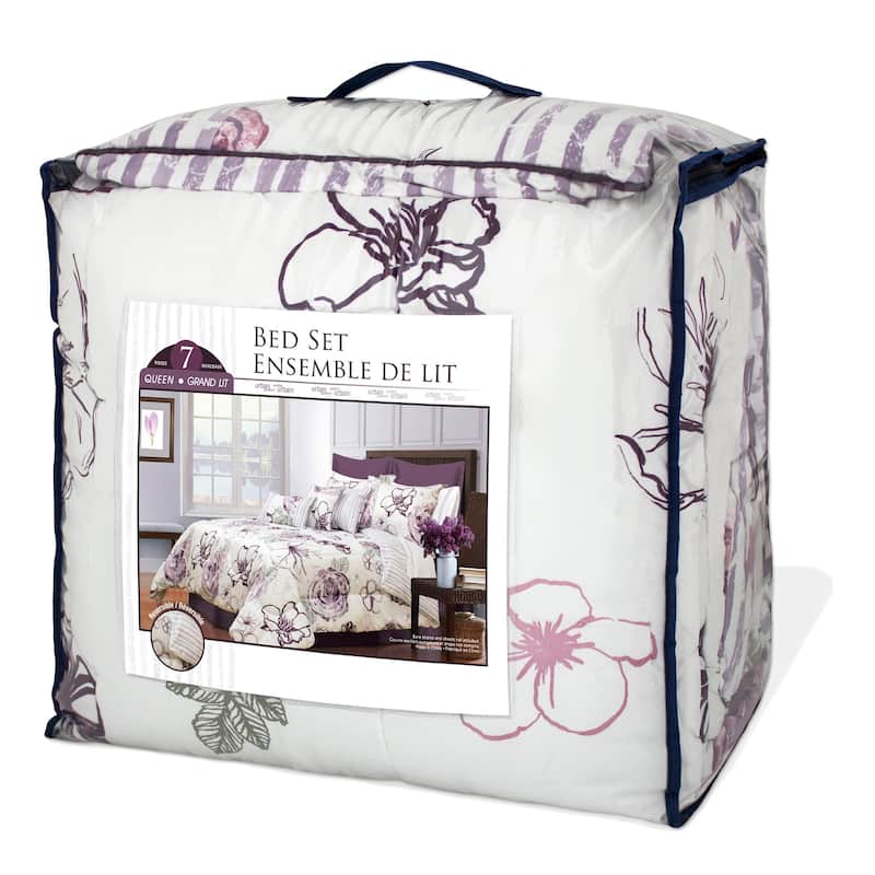 Angelique Printed 7-piece Comforter Set