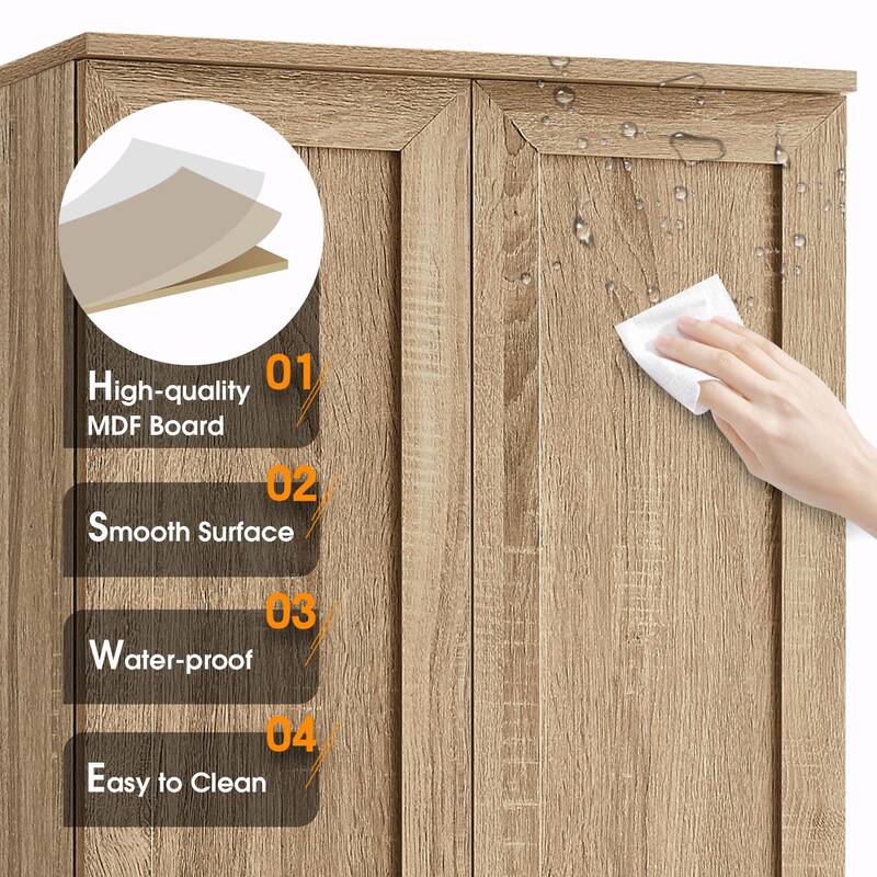 Storage Cabinet with Two Doors and Adjustable Shelf