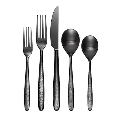 Storm Black 20 Piece Everyday Flatware Set, Service for 4