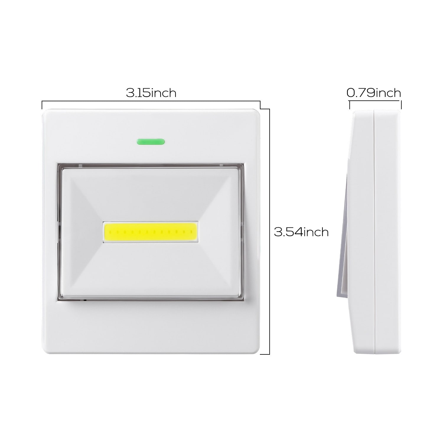 Y-Tech Bright LED Wireless Battery Switch Night Light Cordless Cob Magnetic 