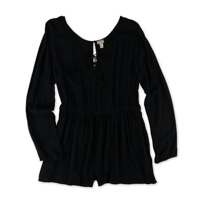 Aeropostale Womens Diamond Ls Romper Jumpsuit