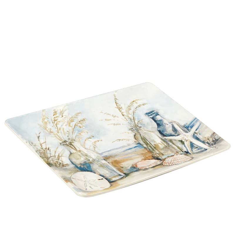 Certified International Coastal Landscape Rectangular Platter 14" x 10" - 14" x 10"