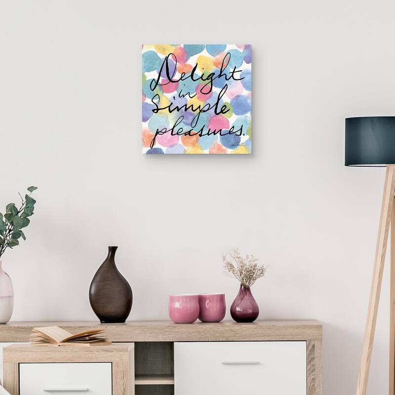 Delight in Simple Pleasures by Anne Tavoletti Canvas Art Print