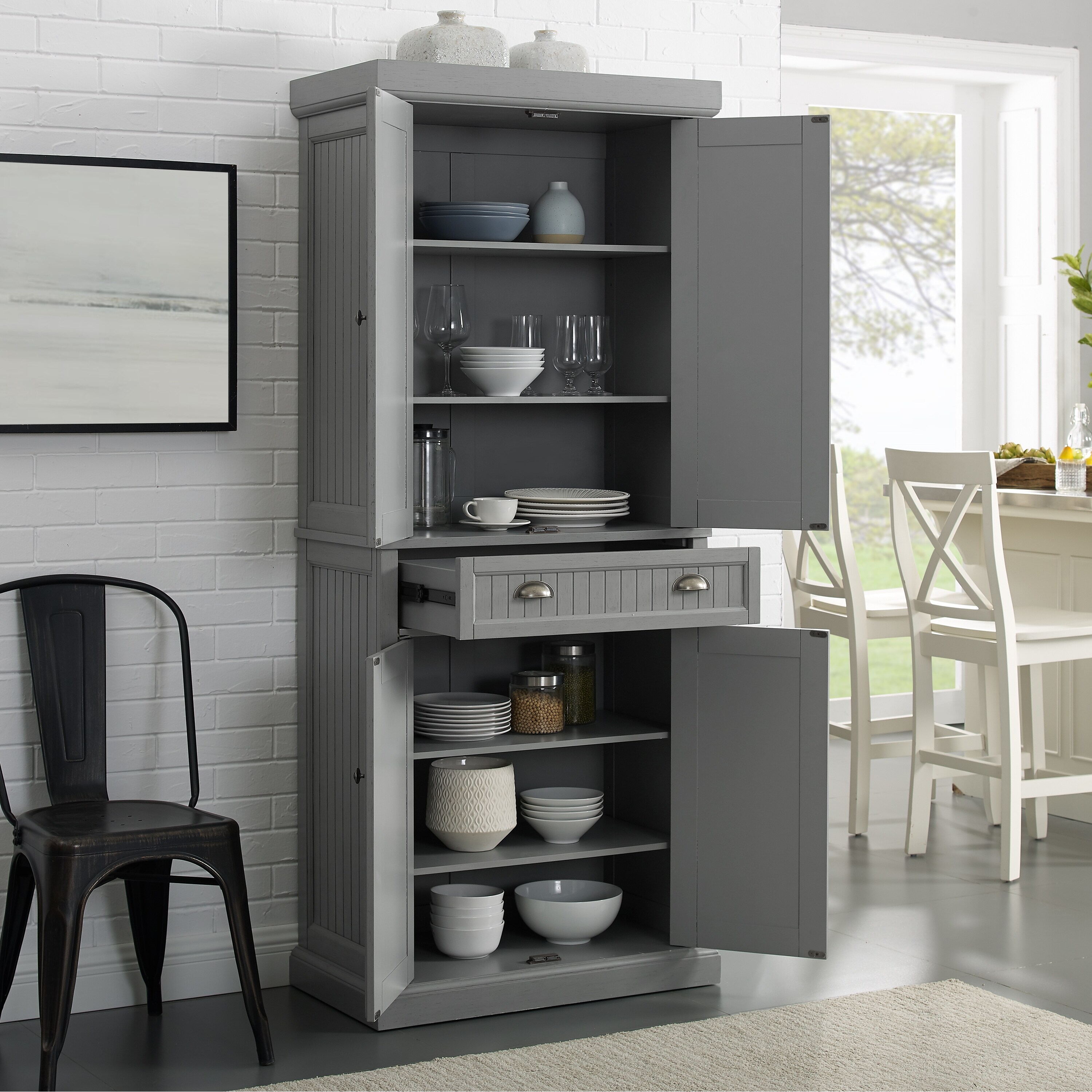 Seaside black deals kitchen pantry