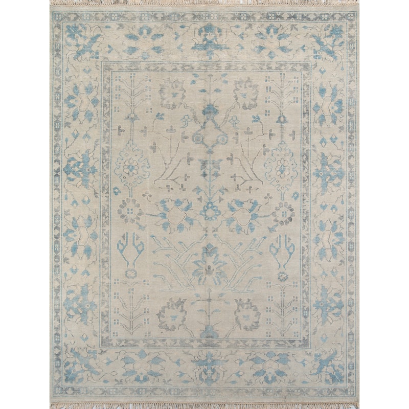 Erin Gates by Momeni Concord Lowell Hand Knotted Wool Traditional Rug - 9'9" X 13'9" - Ivory - Rectangle