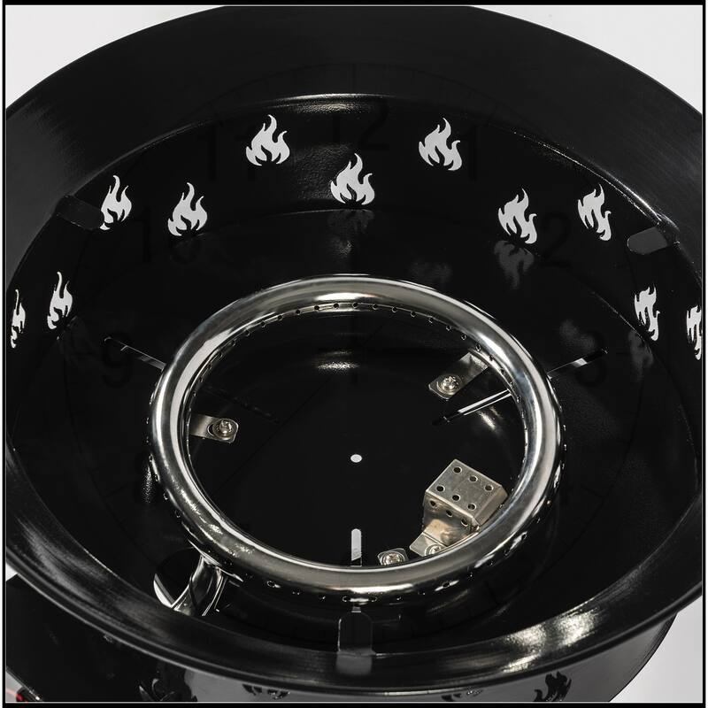 19 inch Portable Fire Pit, Outdoor with Lava Rocks