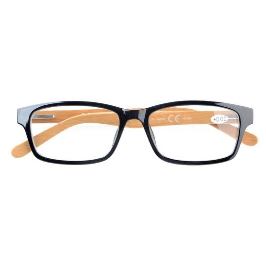 2-pack Spring Hinges Bamboo Temples Reading Glasses