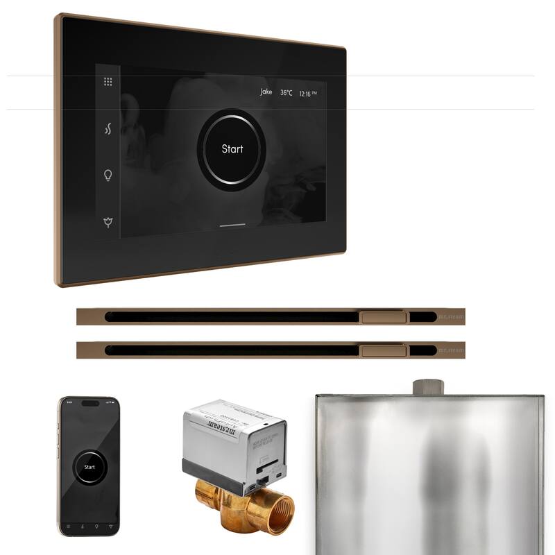 Mr Steam BXXL Xbutler Max Linear Package Steam Shower Control Package - Black / Nouveau Bronze