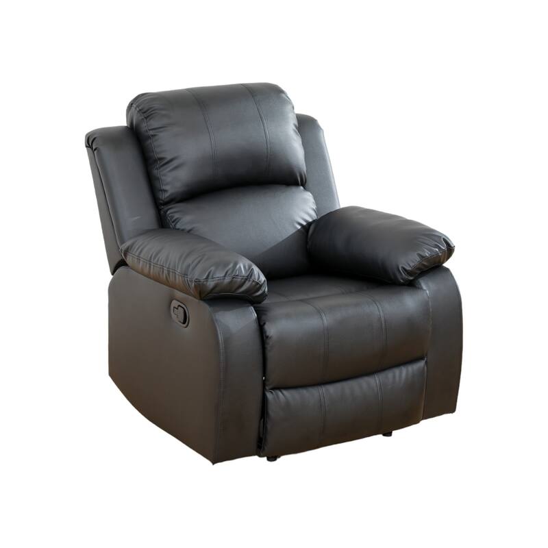 KISRAIS 38.5" Wide Faux Leather Manual Recliner Chair