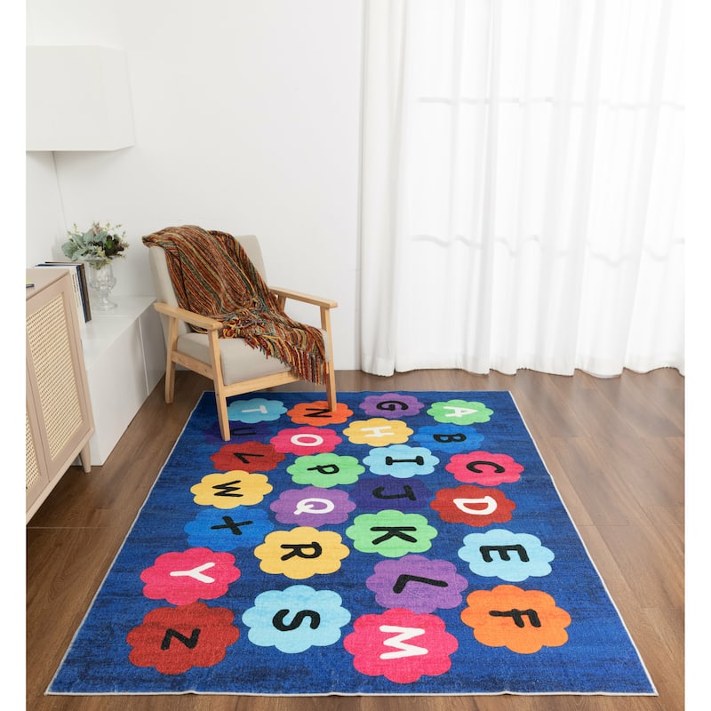 Kids Collection Colorful Alphabet ABC Educational Area Rug