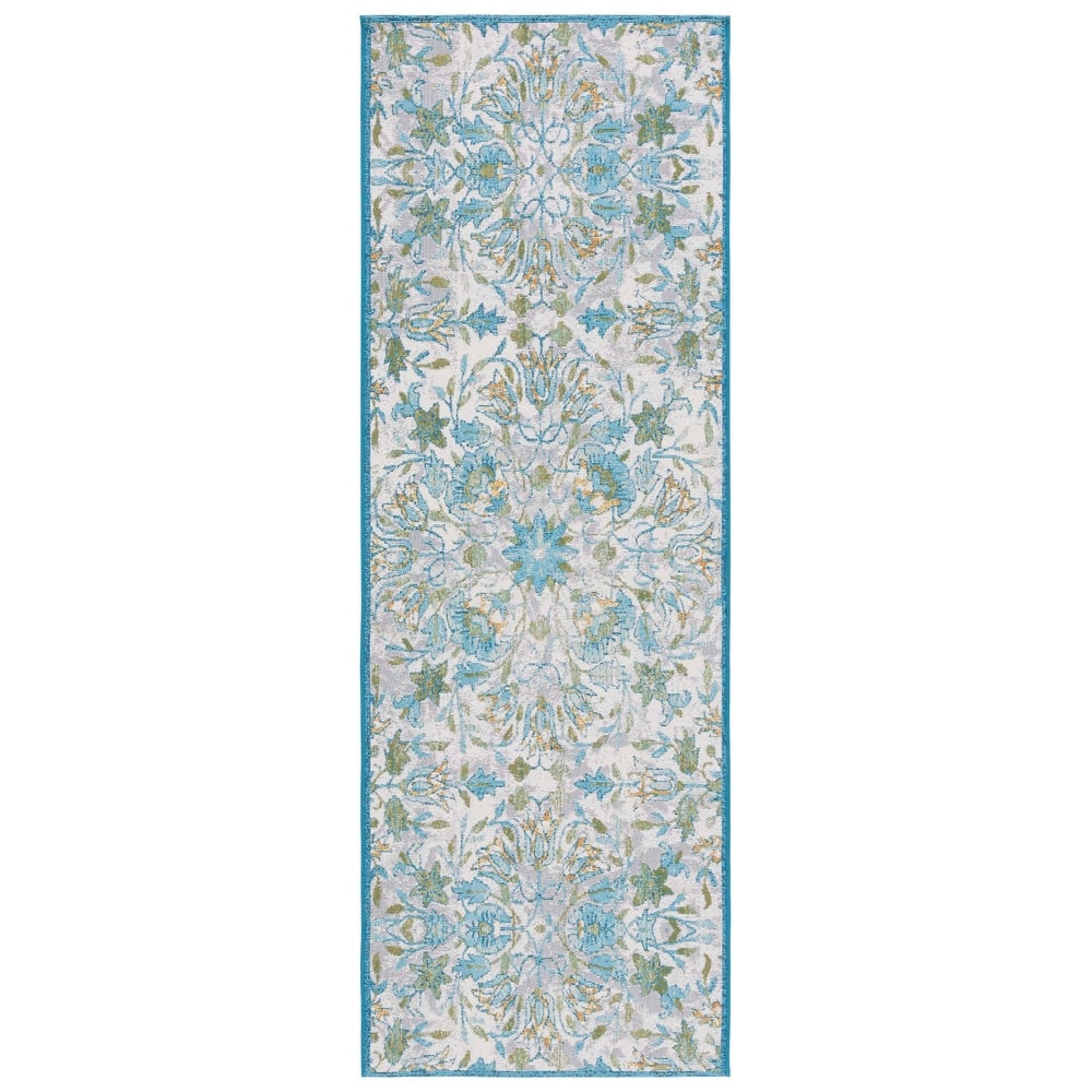 SAFAVIEH Barbados Kezban Floral Indoor/Outdoor Rug