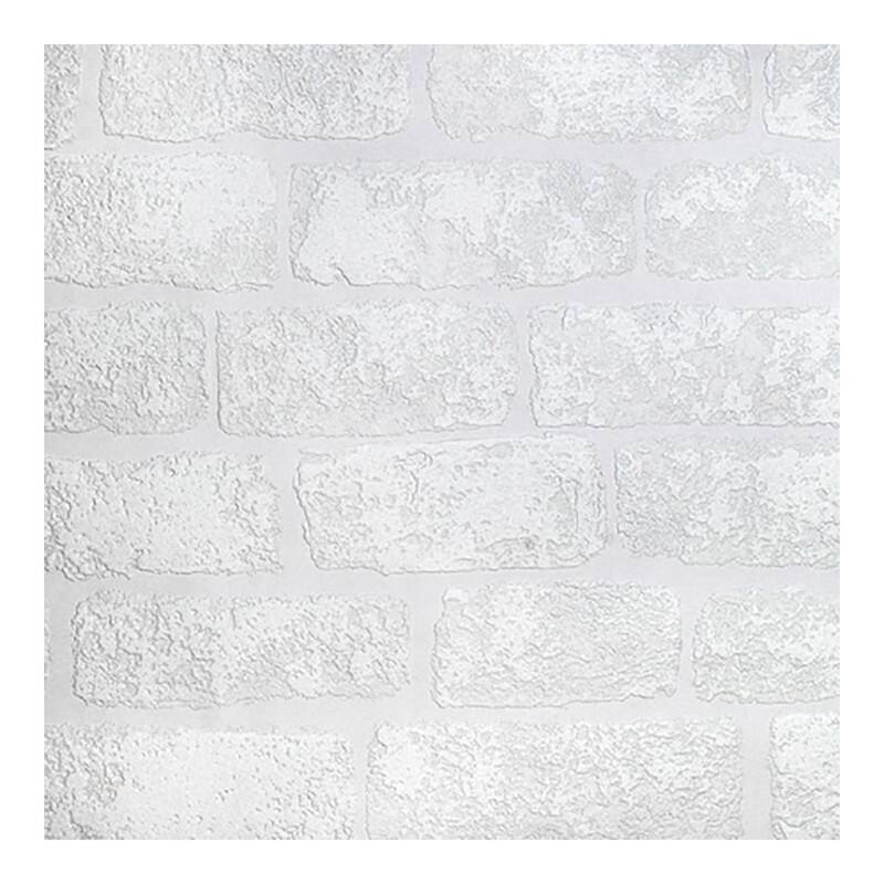 Brewster Lincolnshire Brick Paintable Luxury Vinyl Wallpaper - 20.9 x 396 x 0.025
