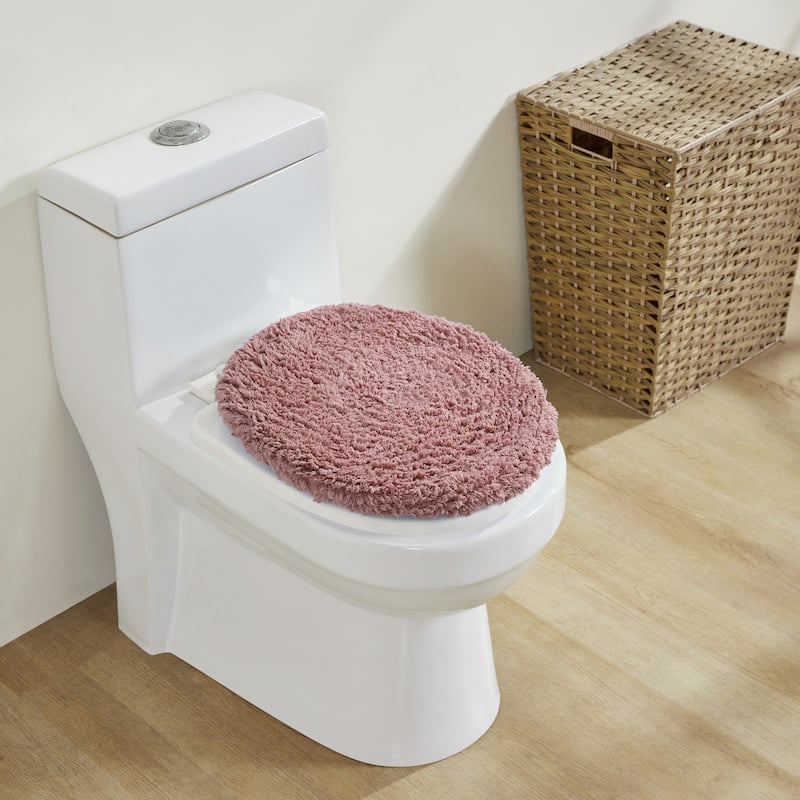 Better Trends 18 x 20 Toilet Lid Cover 100% Cotton Tufted Water Absorbent Machine Washable Lux Collection