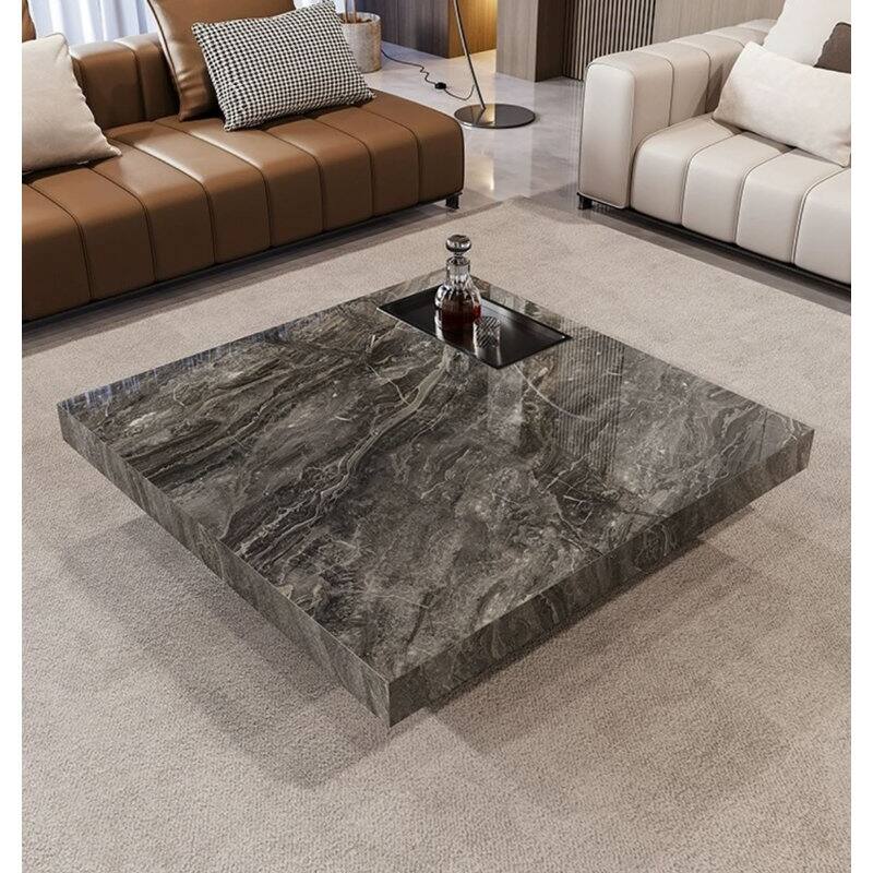 Briamarie Square Sintered Stone Coffee Table - Grey