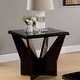 preview thumbnail 1 of 2, Furniture of America Ameena Contemporary 22-in Glass Top End Table Black