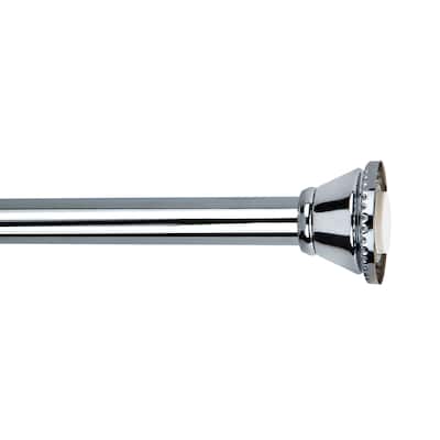 Bath Bliss Decorative Tension Shower Rod - Chrome