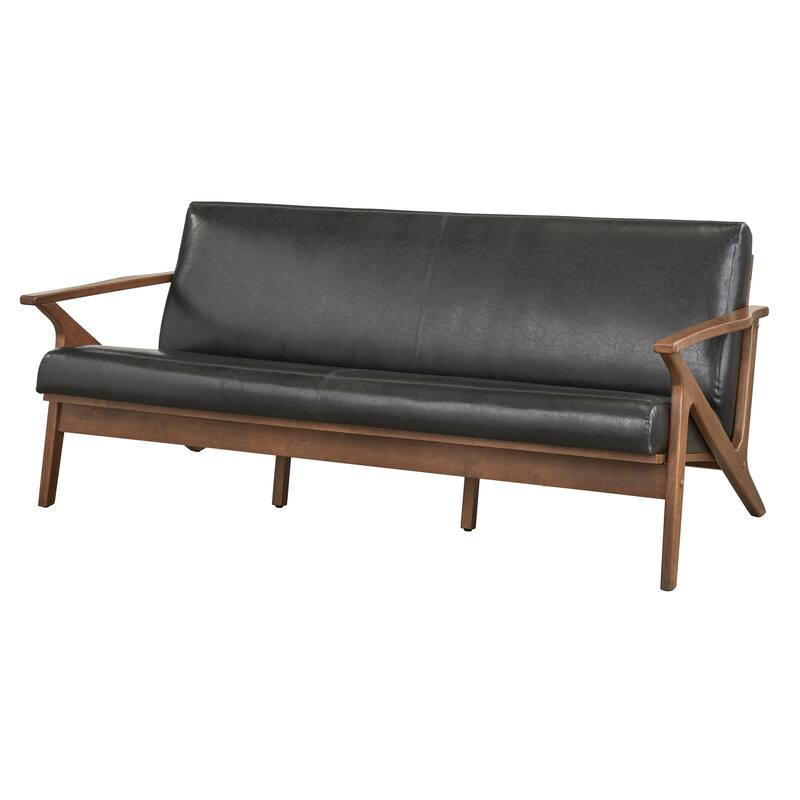 Simple Living Bianca Mid-Century Solid Wood Sofa - Black
