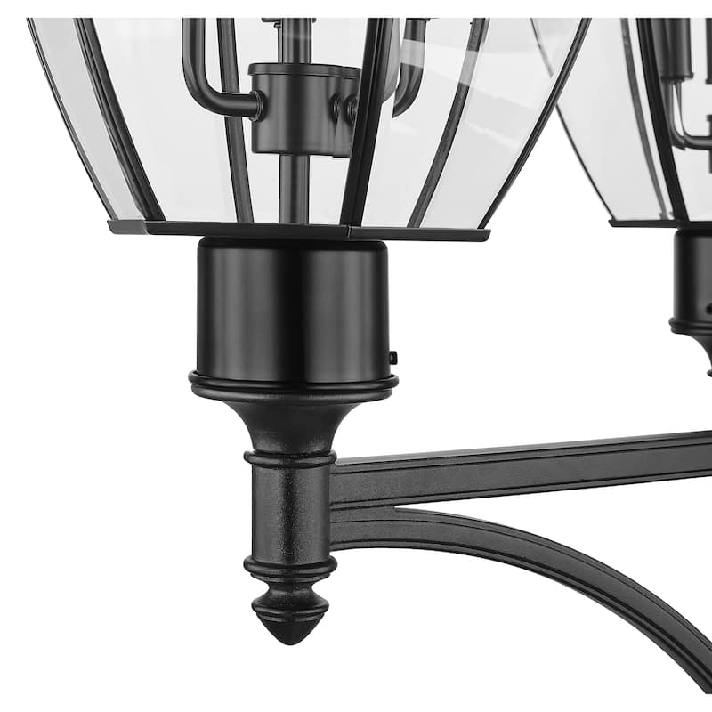 Westover 3 Light Outdoor Post Mount Fixture in Black