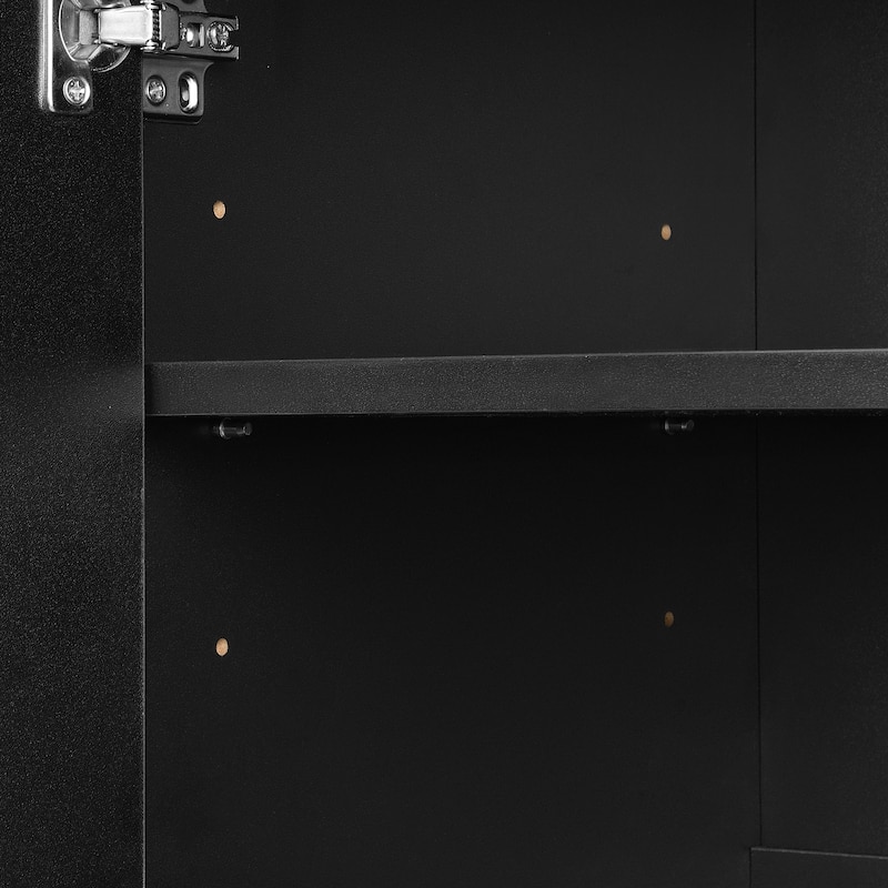 Shoe Cabinet with Adjustable Shelves, Multi-Functional Storage Cabinet, Freestanding Shoe Rack with 1 Drawer & 4 Door