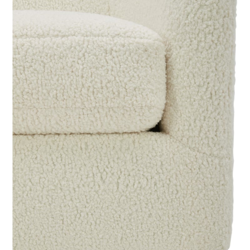 Aurelle Home Modern Upholsted Swivel Barrel Chair
