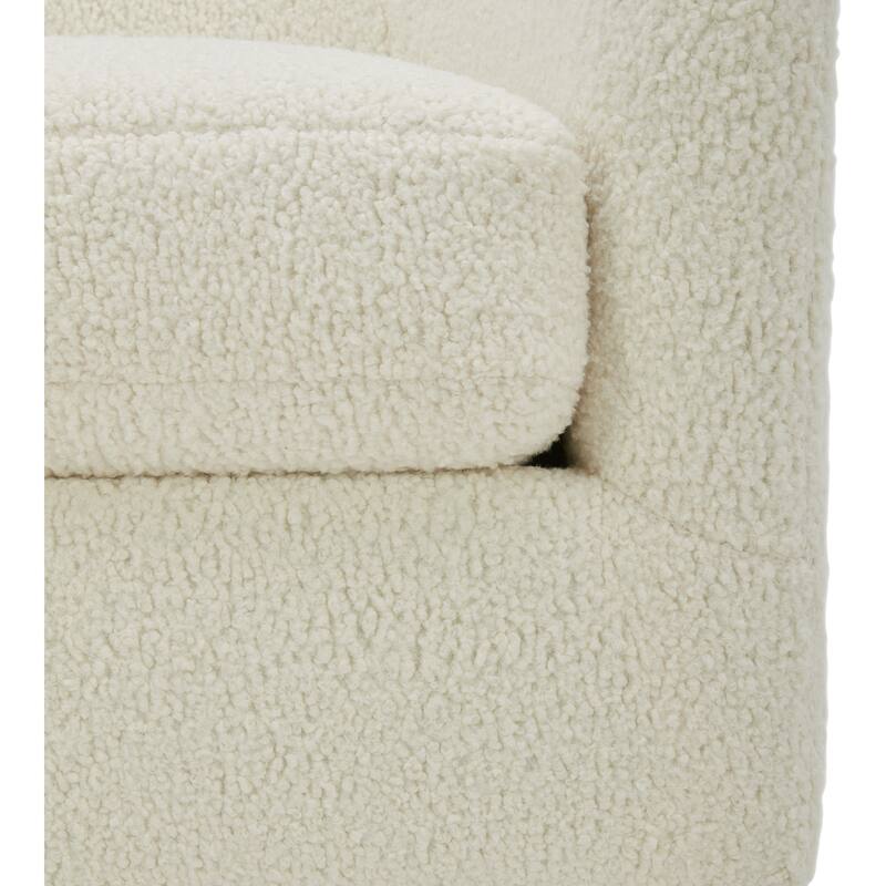 NADAAL STUDIOS Grayson, Accent Chair Polyester and Acrylic Upholstery Solid Wood and Plywood Construction, Splashed White