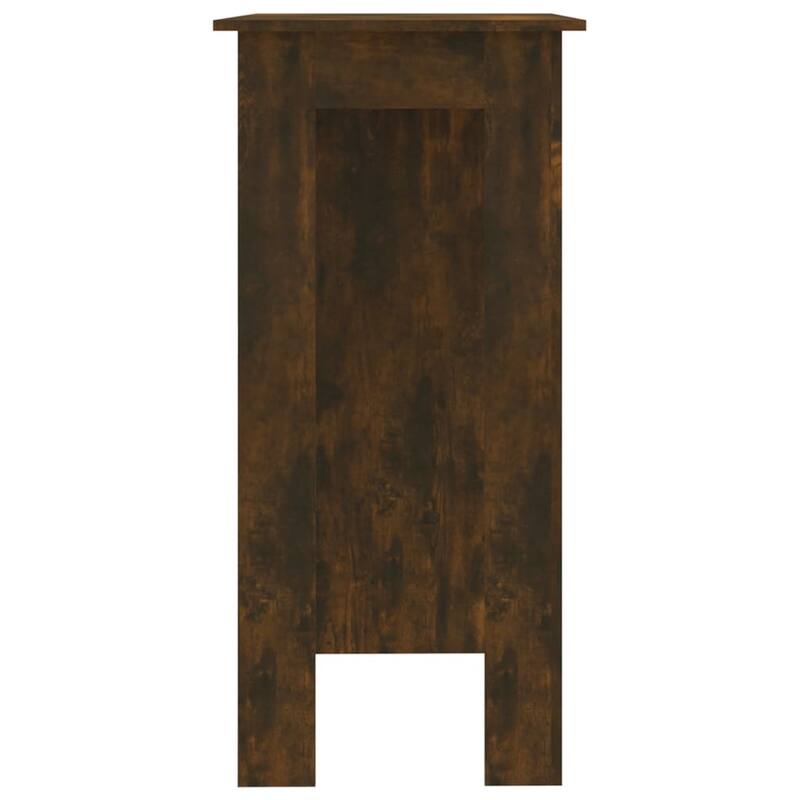 vidaXL Bar Table Kitchen Pub Table Bistro Table with Shelf Engineered Wood - 40.2" x 19.7" x 40.7"