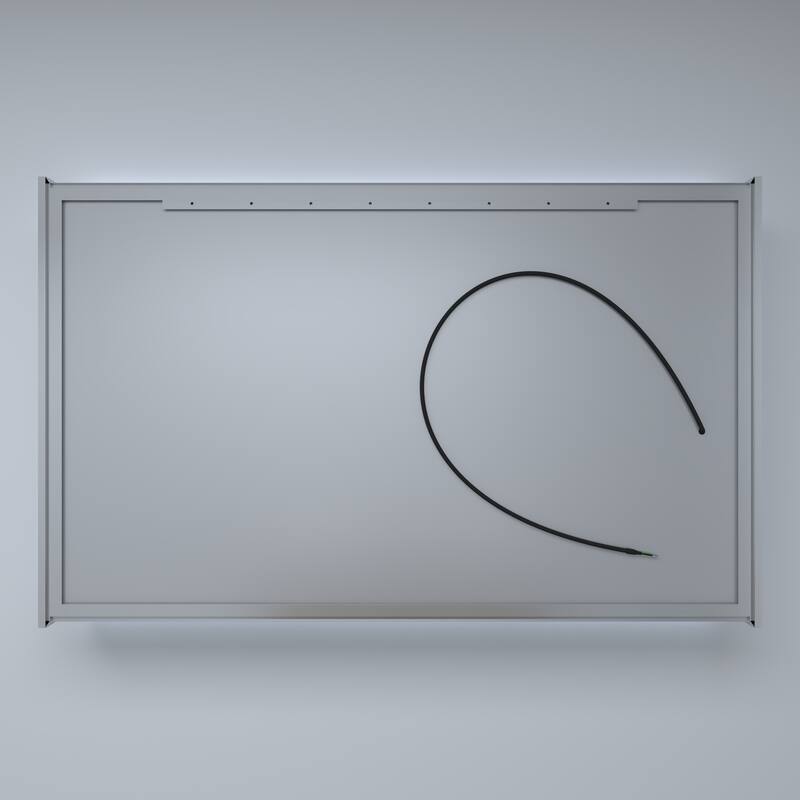 Rectangular Aluminum Recessed/Surface Mount Medicine Cabinet in Silver with Mirror LED and Clock