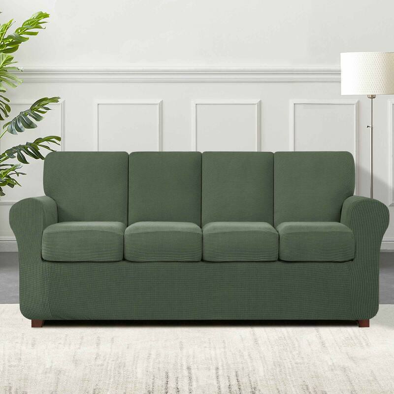 Subrtex 9-Piece Stretch XL Sofa Slipcover Sets with 4 Backrest Cushion Covers and 4 Seat Cushion Covers