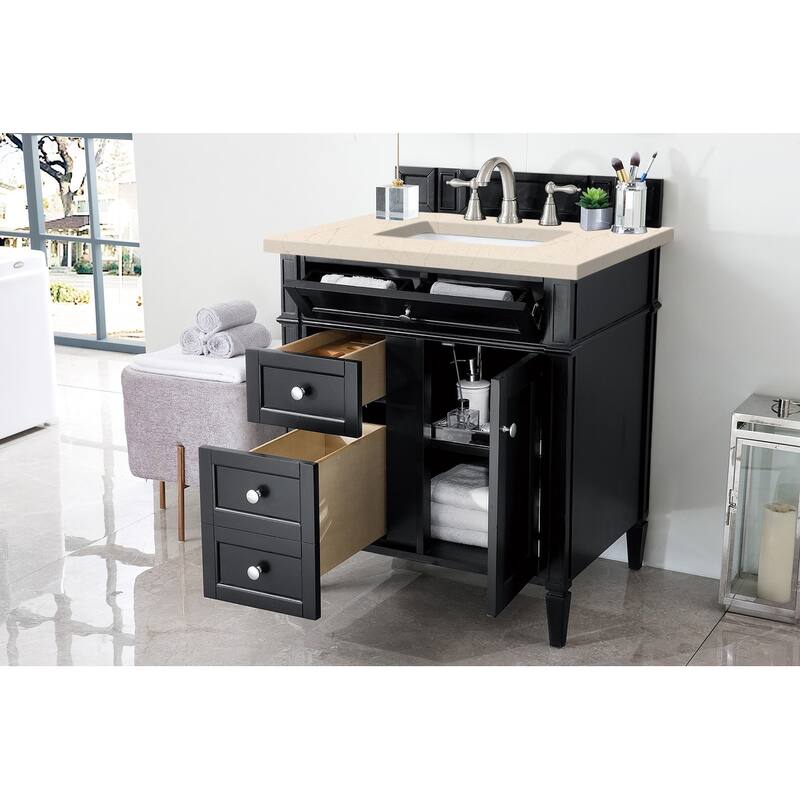 James Martin Vanities Brittany 30" Single Vanity, Black Onyx