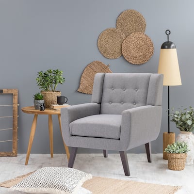Arm Chair Morden Linen Upholstered Accent Chair Living Room Chair