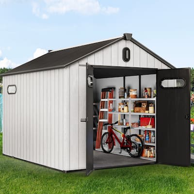 Moasis 8 ft. W x 10 ft. D Plastic Storage Shed