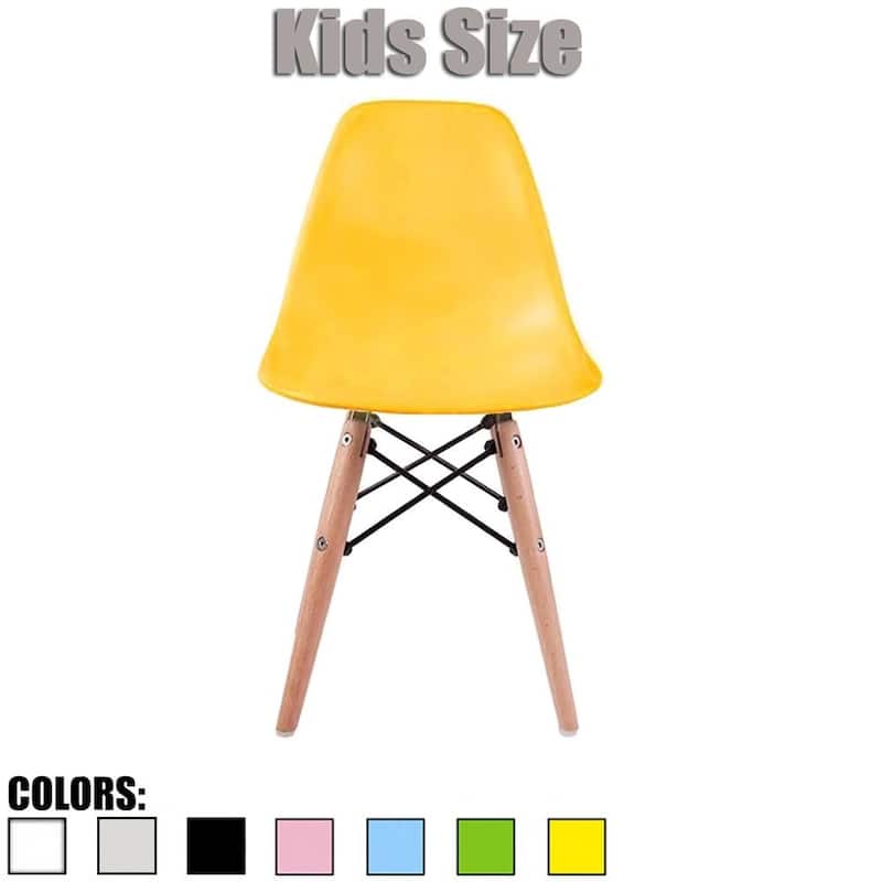 Kids Toddler Chair Side No arm Armless Natural Wood Legs Eiffel For Kitchen Desk Work Bedroom Playroom Preschool