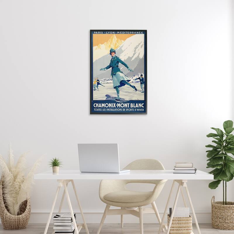 Stupell Vintage Ice Skating Advertisement Framed Giclee Art Design By Marcus Jules