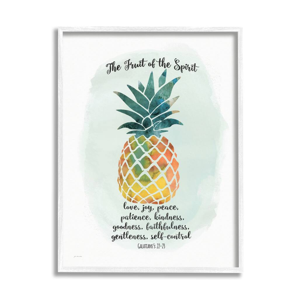 The Fruit of the Spirit Multicolored Pineapple Framed Wall Art