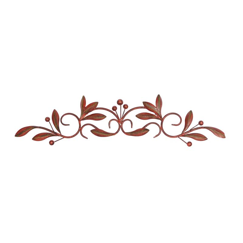 Brown Metal Leaf Wall Decor